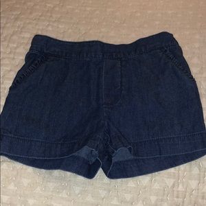 Girls denim shorts with ruffle pockets Sz M 5